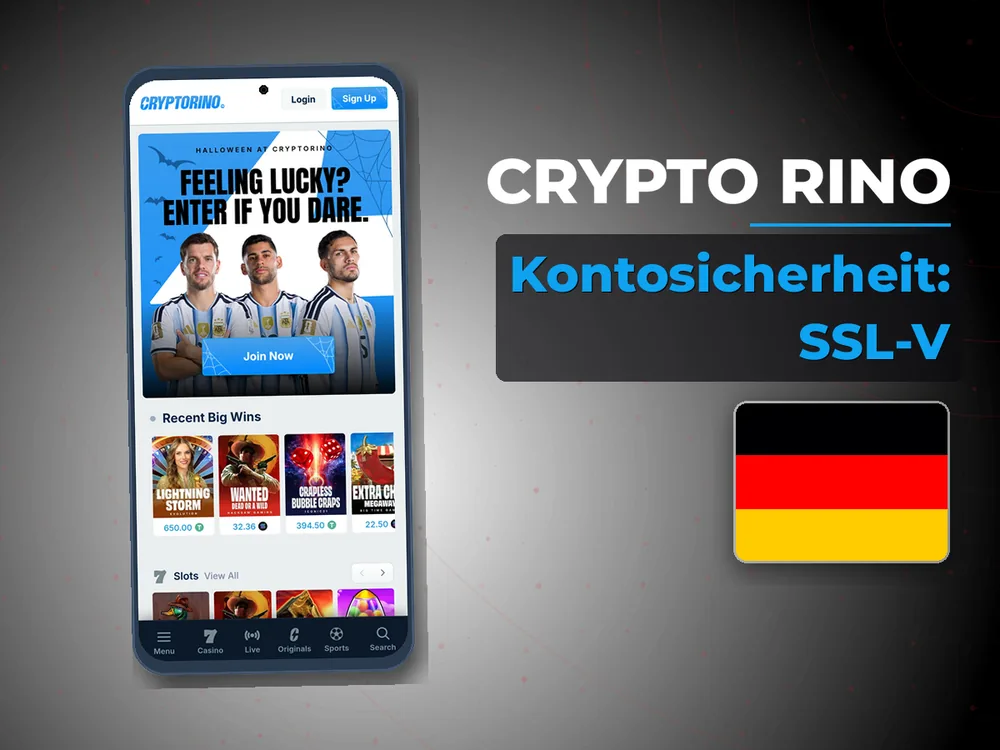 Crypto Rino - Kontosicherheit: SSL-V