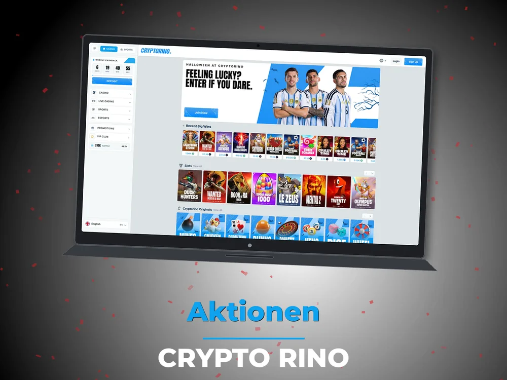 Crypto Rino - Aktionen