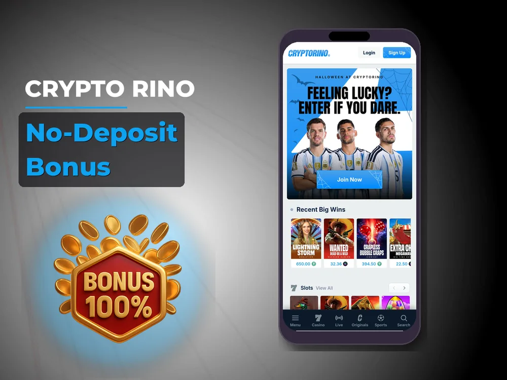 Crypto Rino - No-Deposit Bonus