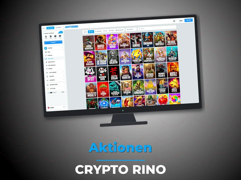 Crypto Rino - Aktionen